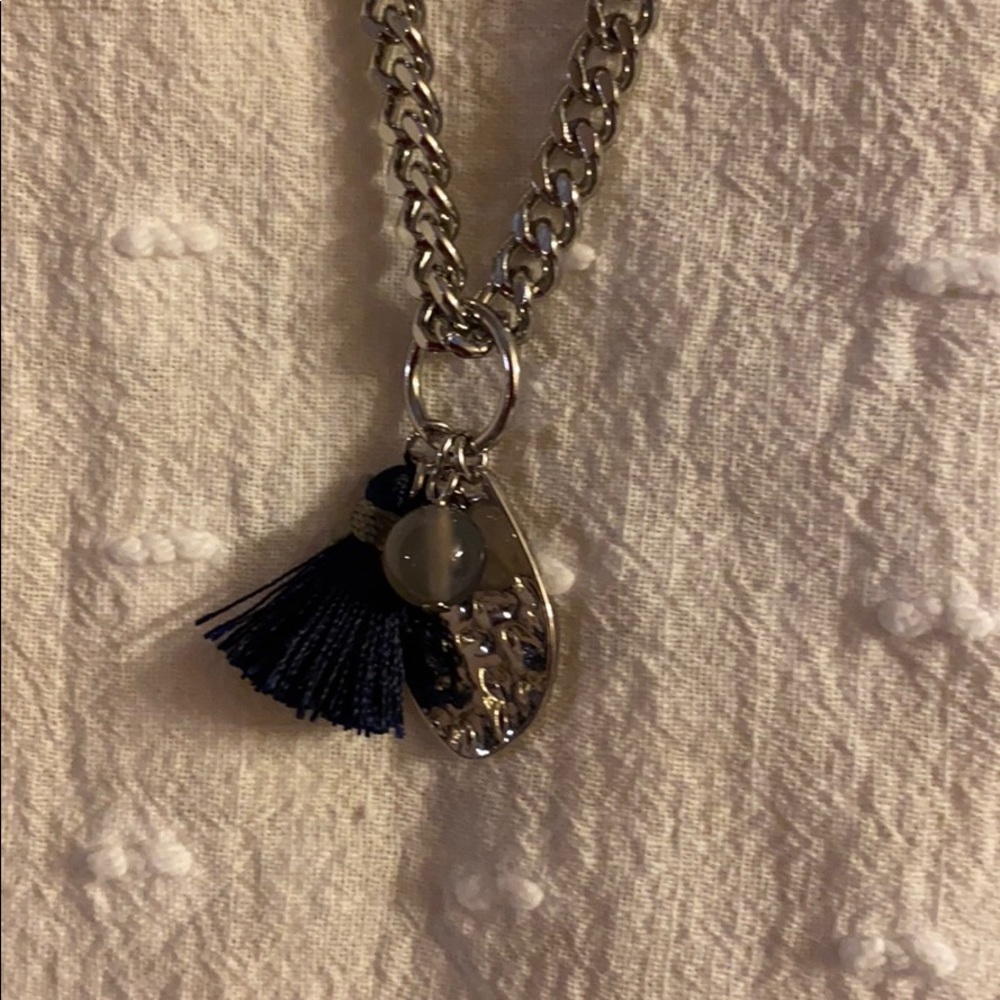34 inch Silver necklace